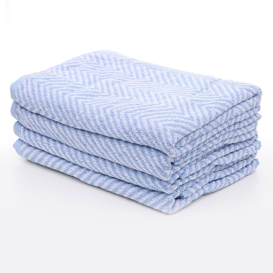 100% Cotton Blue white Zig Zag Sheets from You Know Who's