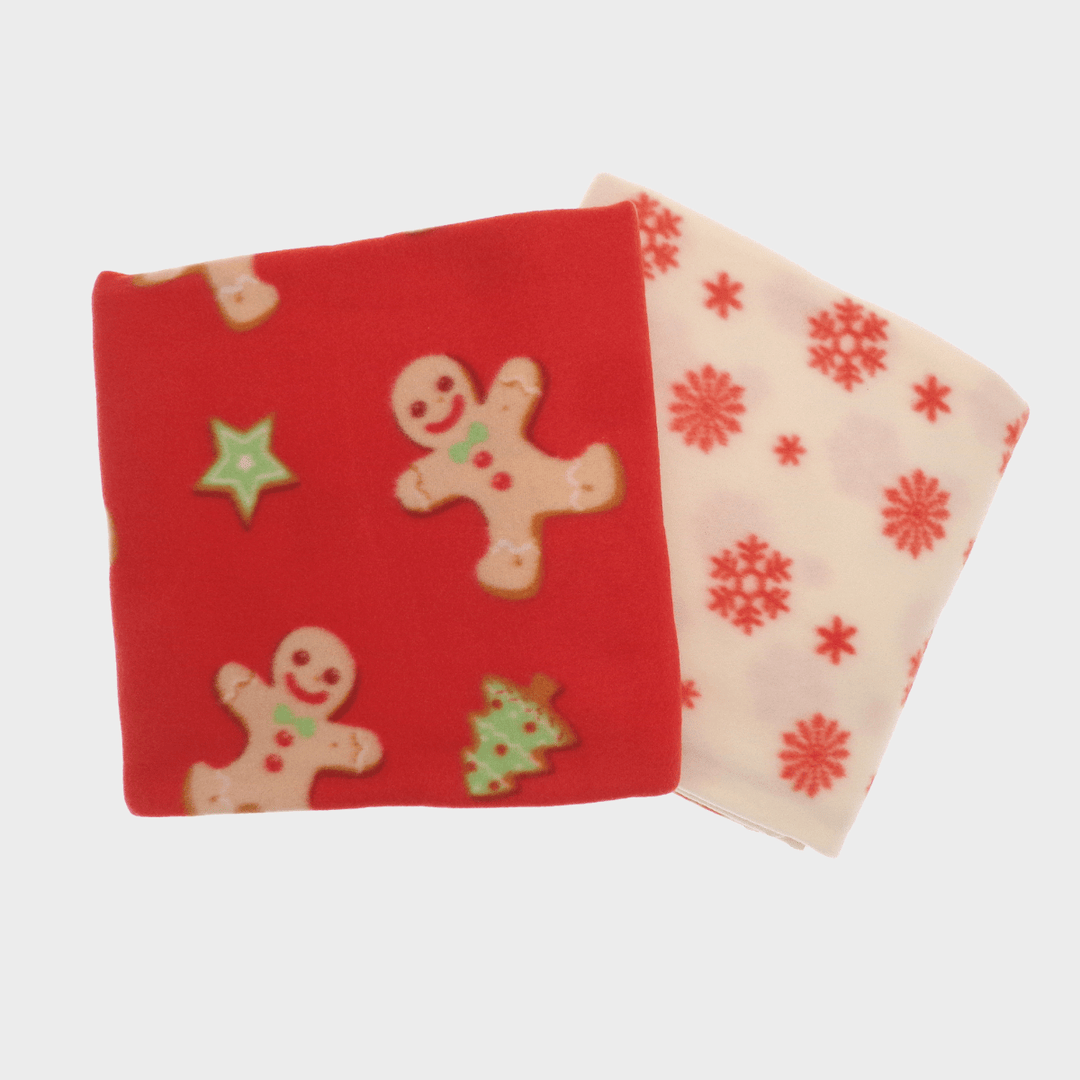 2pk Gingerbread Fleece Throws 120x150cm from You Know Who's