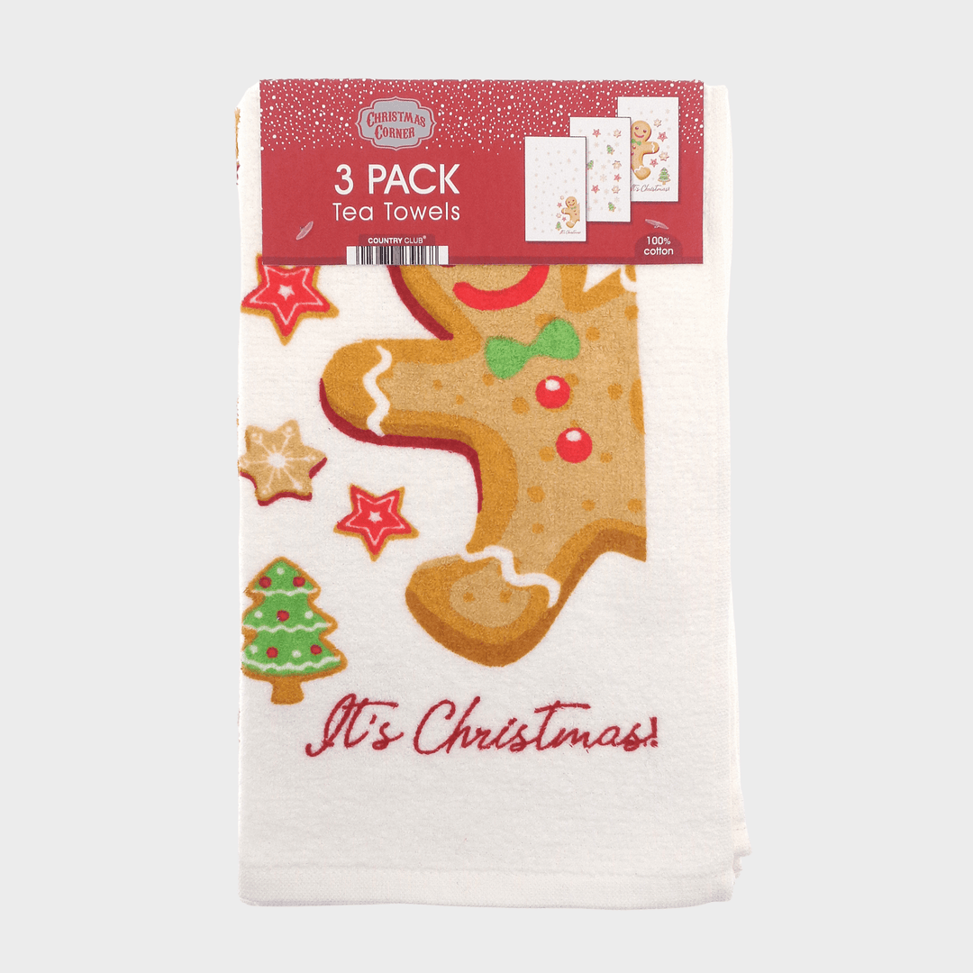 3pk Gingerbread Tea Towel from You Know Who's