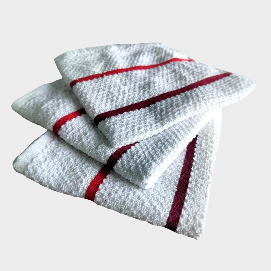 3PK Red Dobby Tea Towel from You Know Who's