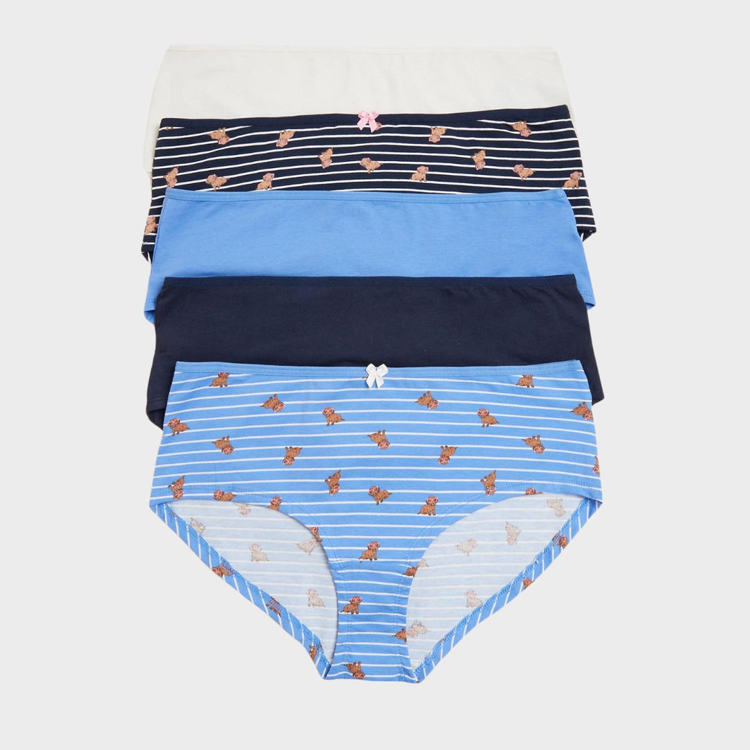 5pk Dog Print Low Rise Shorts from You Know Who's