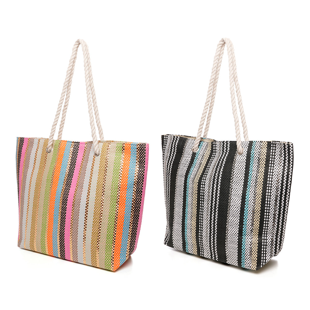 Striped Beach Bag