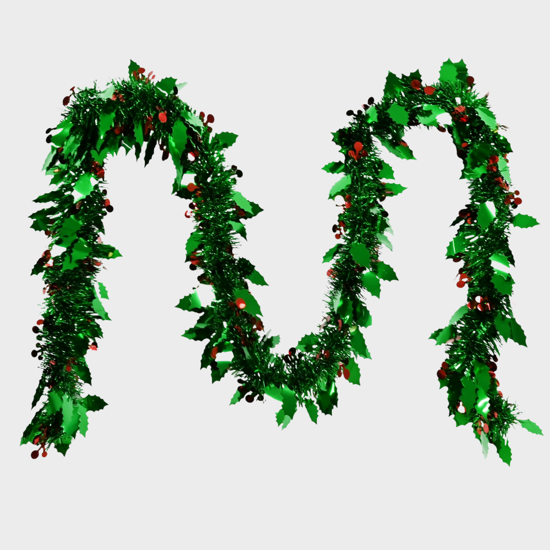 Tinsel holly deluxe 2m 10ply