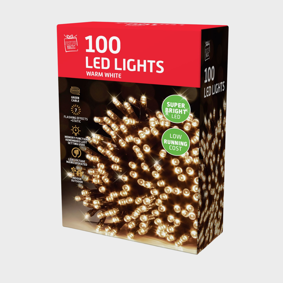 LED lights 100 warm white
