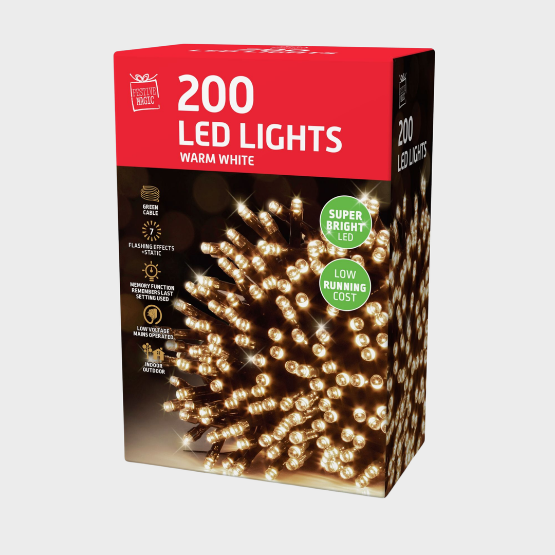 LED lights 200 warm white