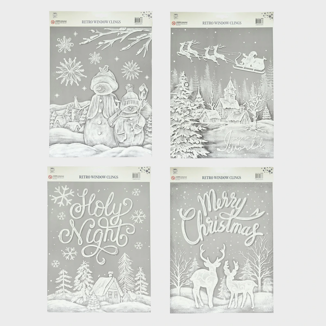 Window cling white sketch  - 1 Pack