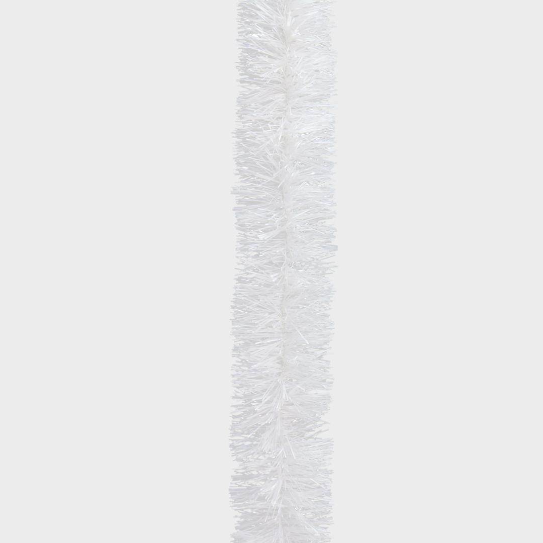 Tinsel 2m fine cut white