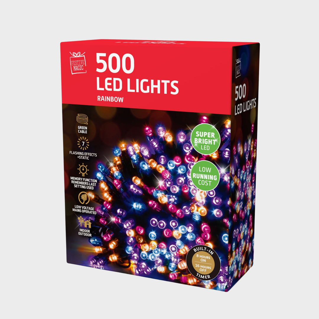 LED lights 500 timer rainbow
