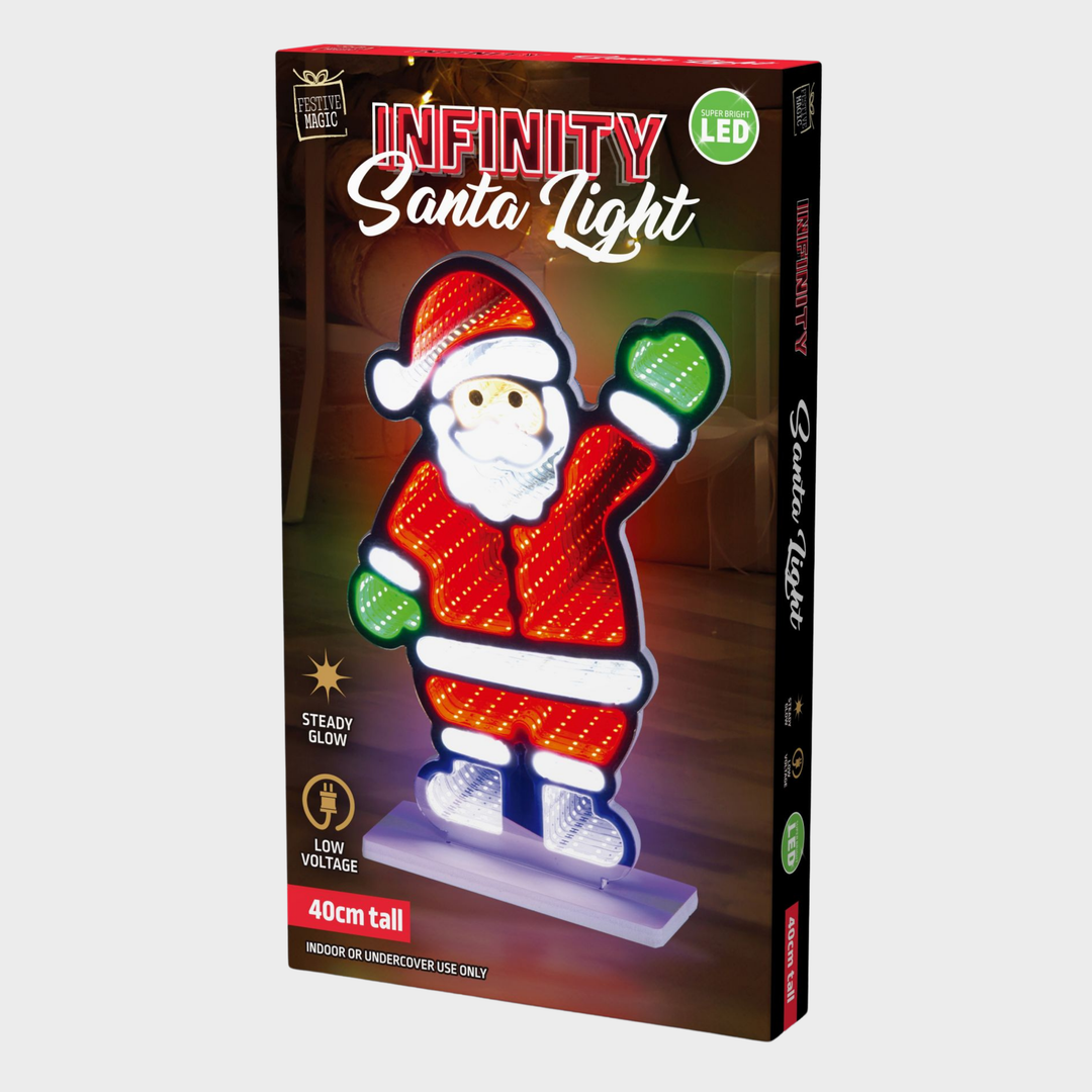 LED infinity santa light 40cm