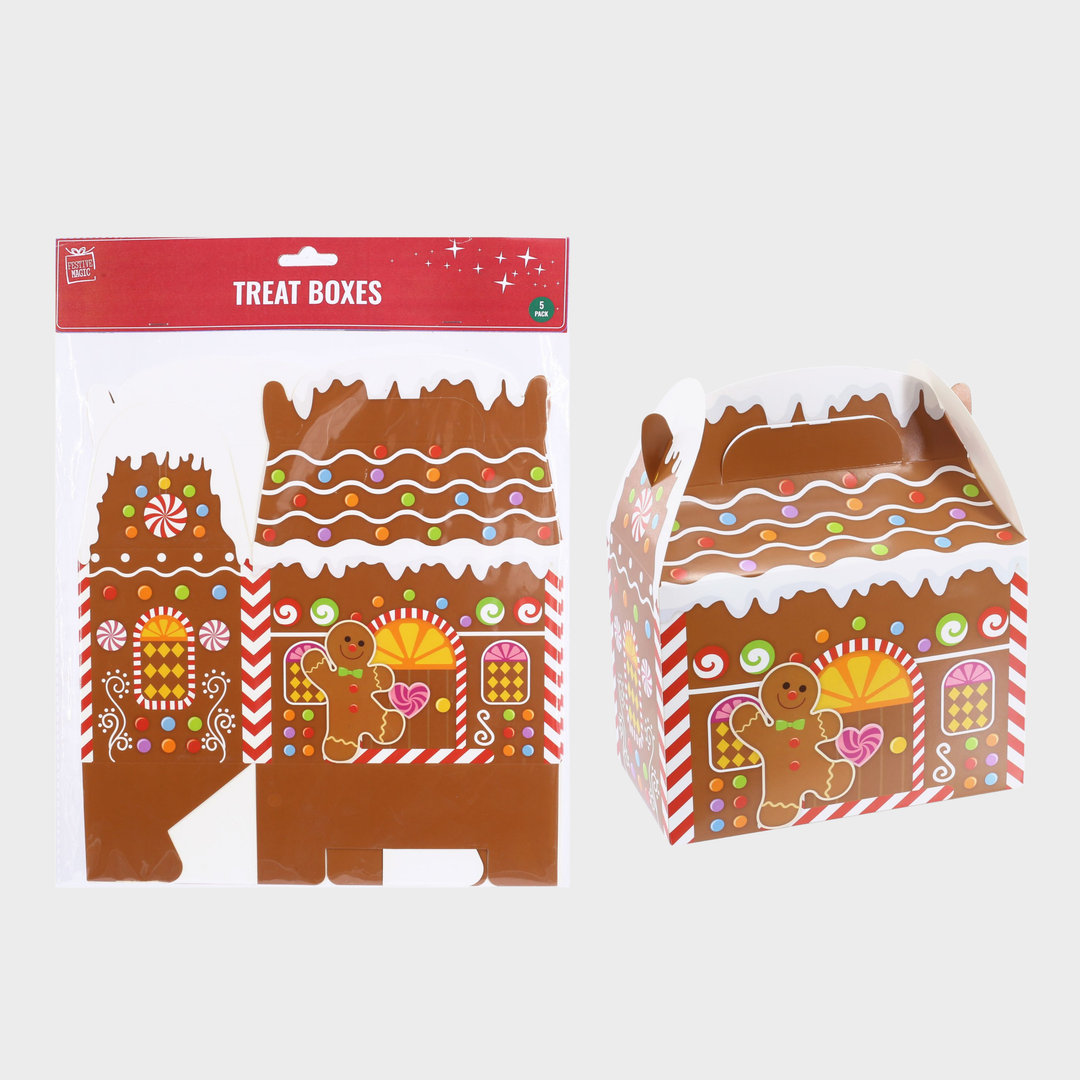 Gingerbread treat boxes 5pk