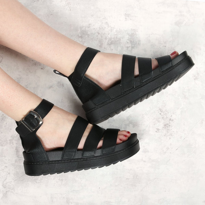Black Chunky Gladiator Sandal from You Know Who's