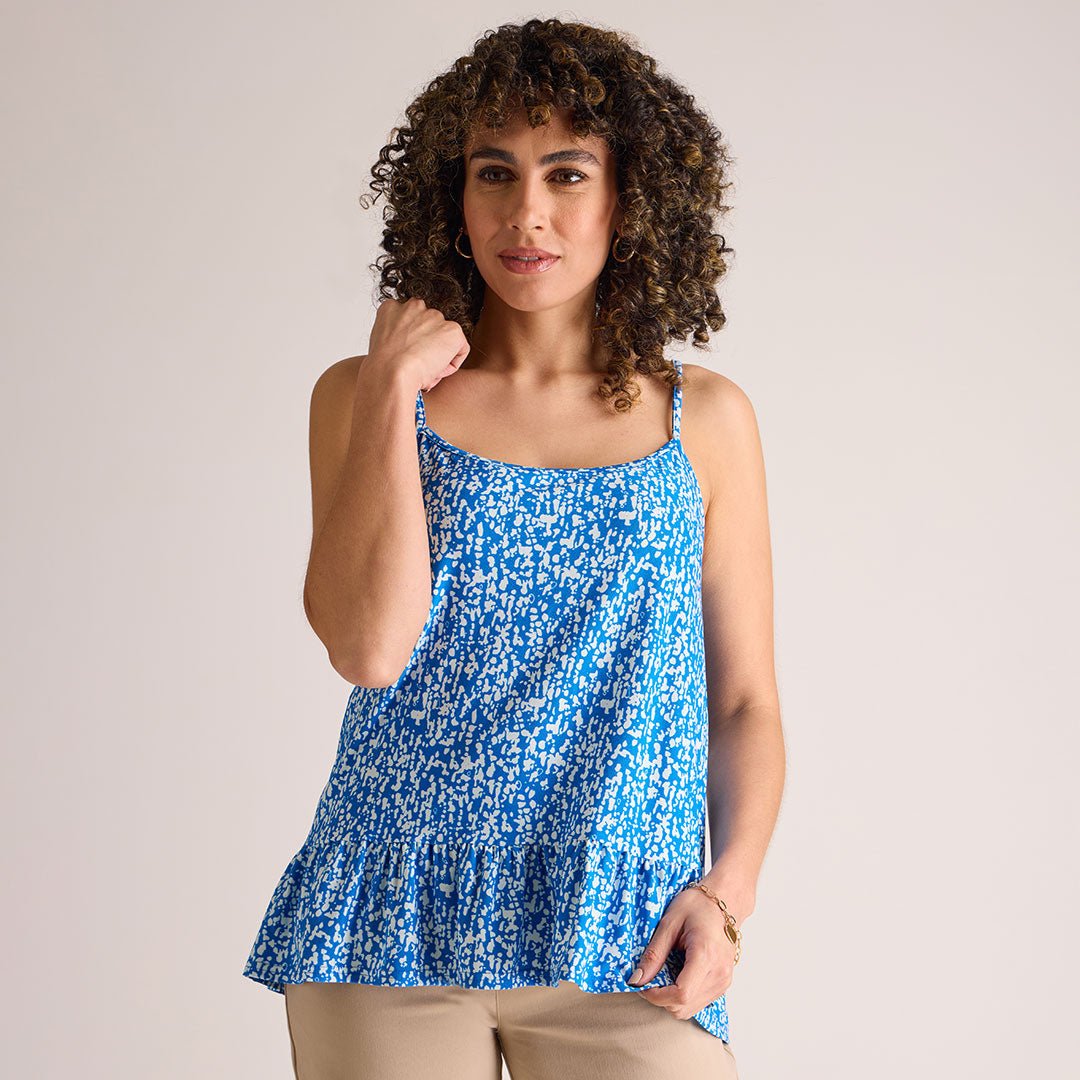 Blue Crepe Strappy Vest from You Know Who's