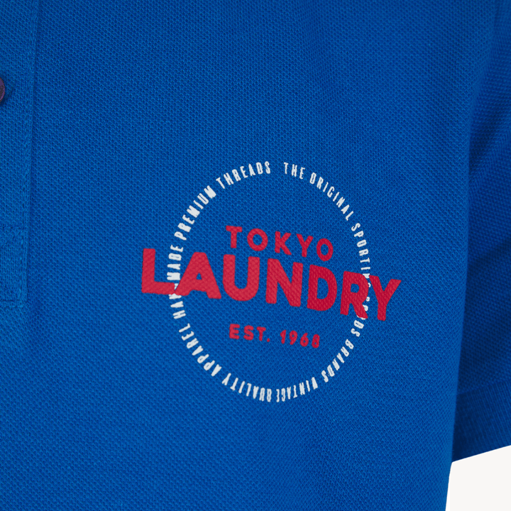 Boys Blue Print Polo Shirt from You Know Who's