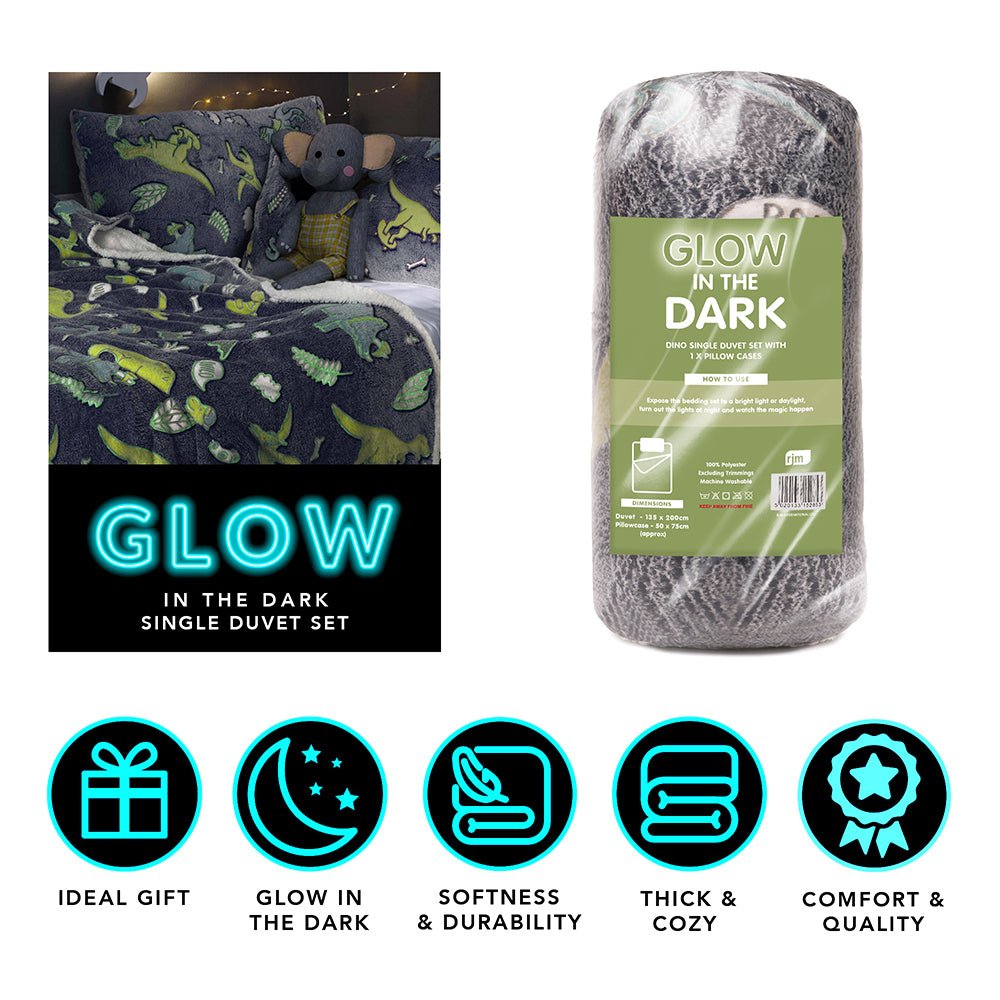 Dino Glow in the Dark Duvet Set from You Know Who's