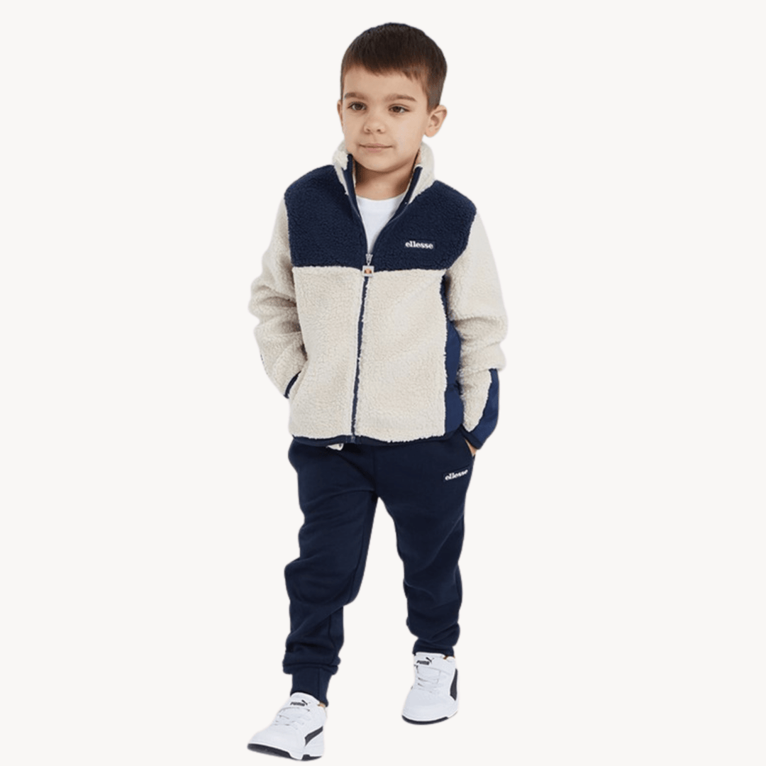 Ellesse Navy Cream Sherpa Kids Set from You Know Who's