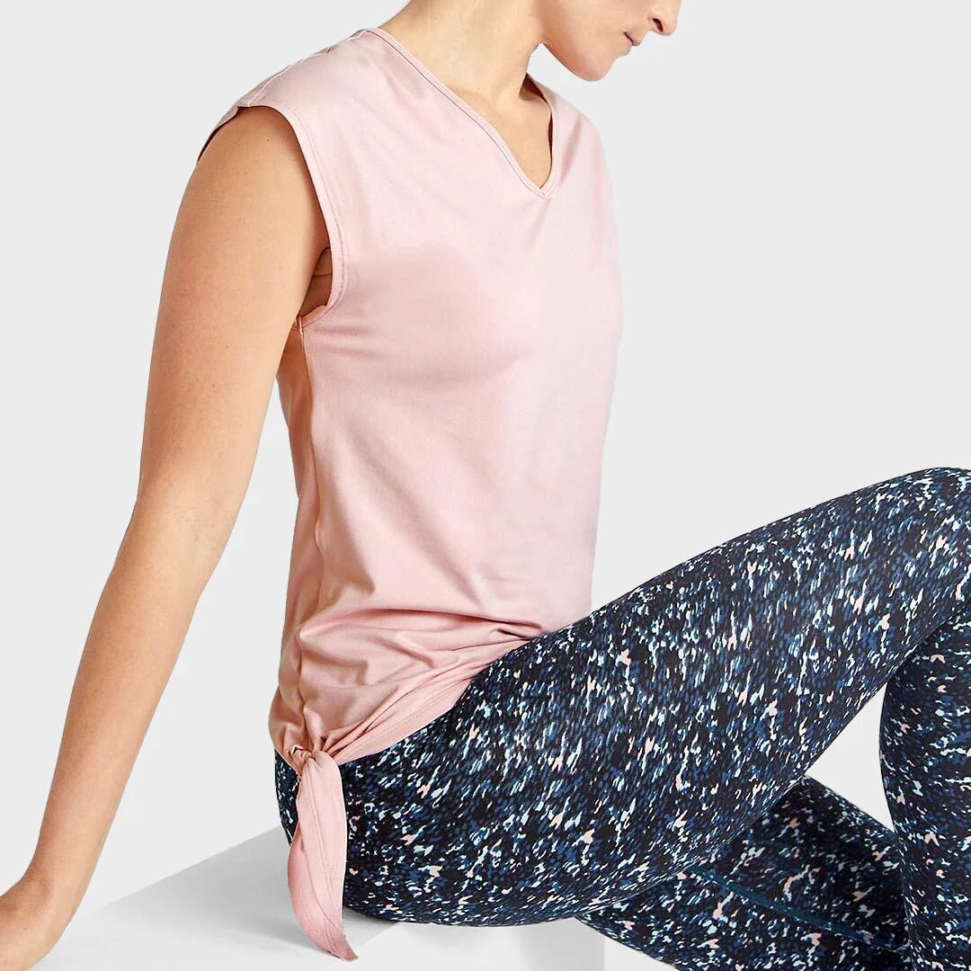 Ex Store Ladies V - Neck Tie Side Short Sleeve Top from You Know Who's