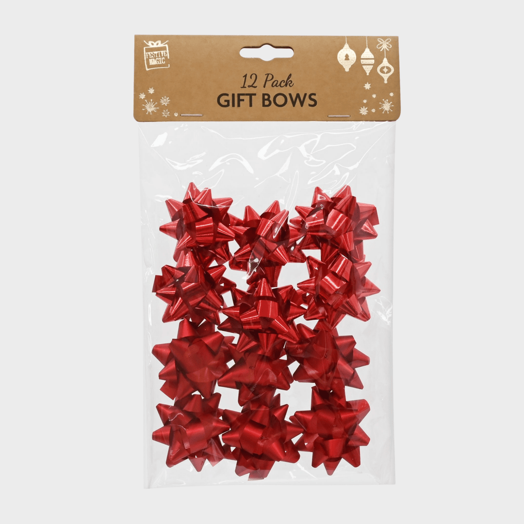 Gift bows 12pk red from You Know Who's