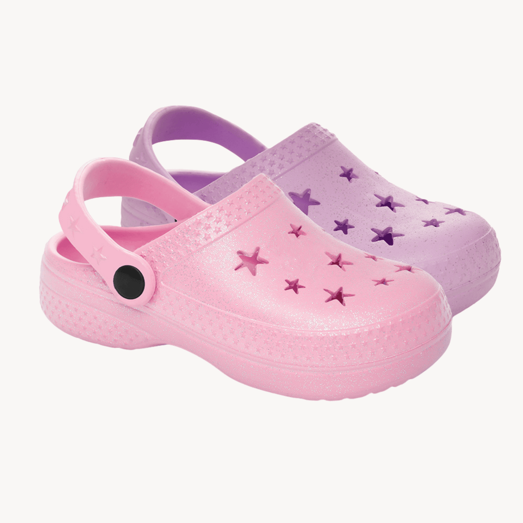 Girls Pink Glitter Clogs from You Know Who's