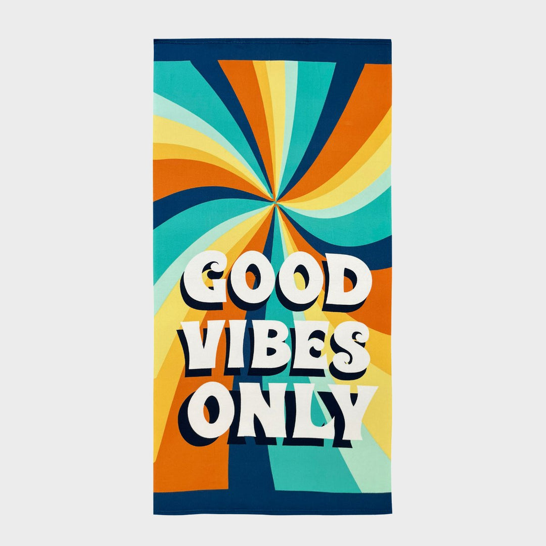 Good Vibes Print Beach Towel from You Know Who's