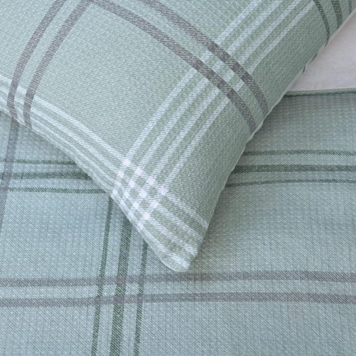Green Waffle Check Duvet Cover from You Know Who's