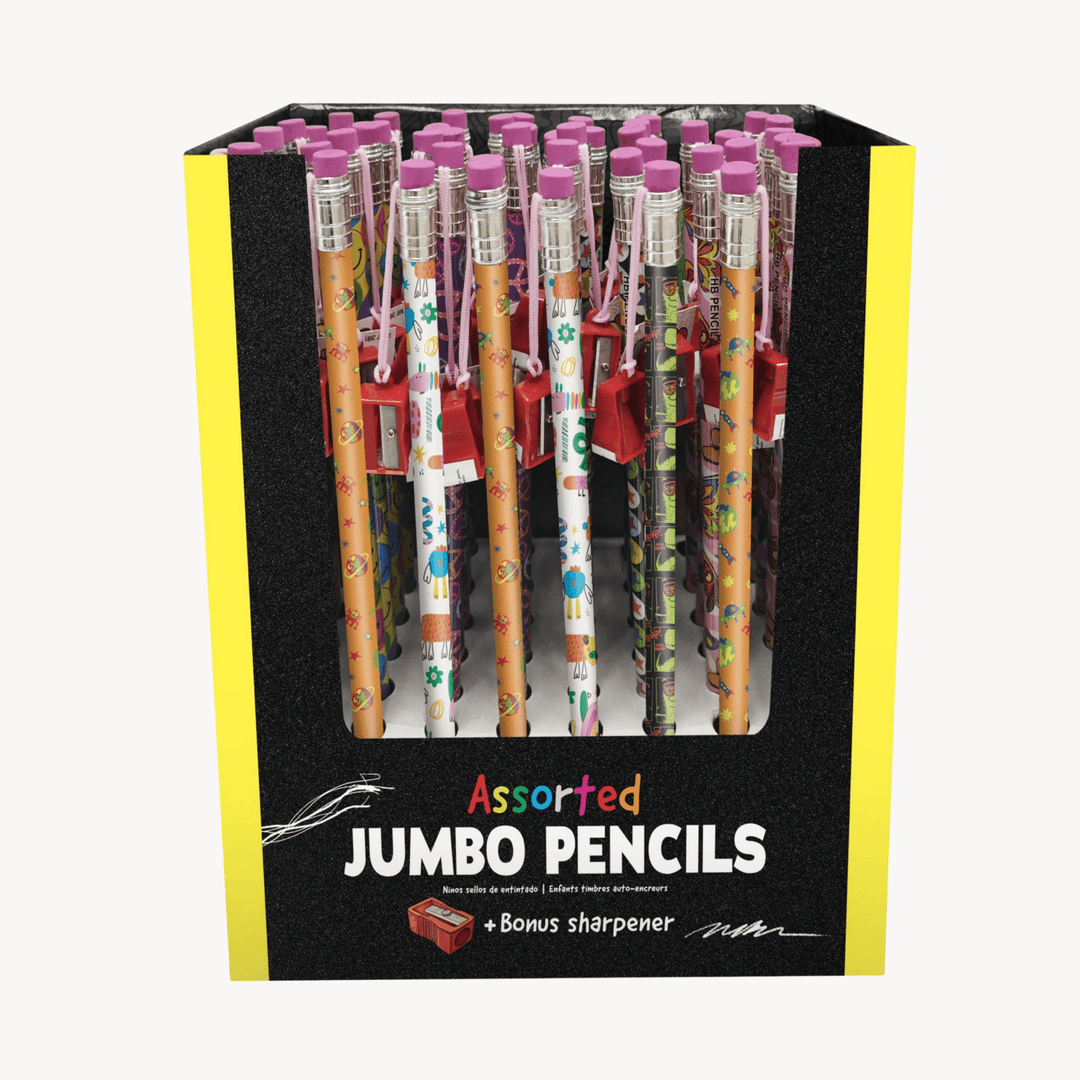 Jumbo Pencil with Sharpener & Eraser from You Know Who's