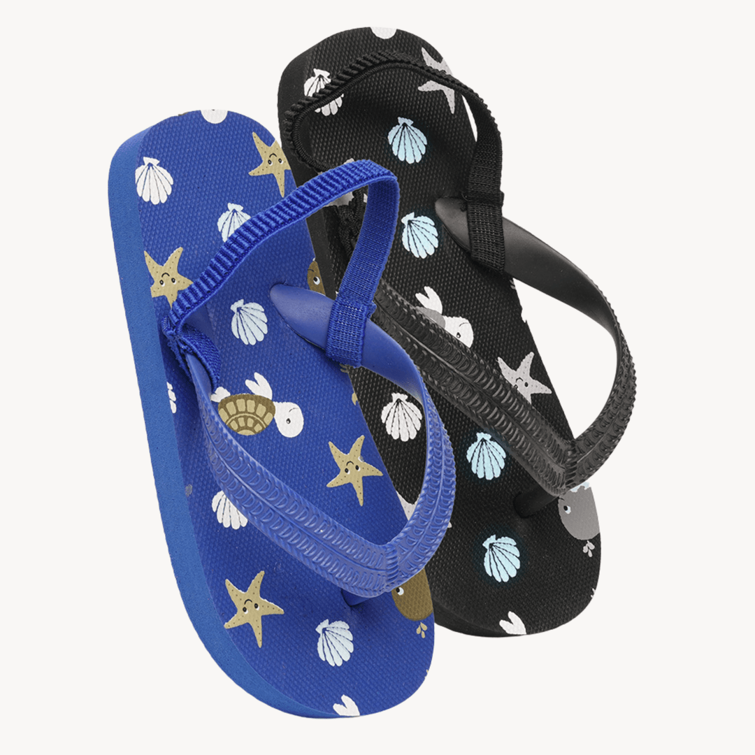 Kids Black Turtle Flip Flop from You Know Who's