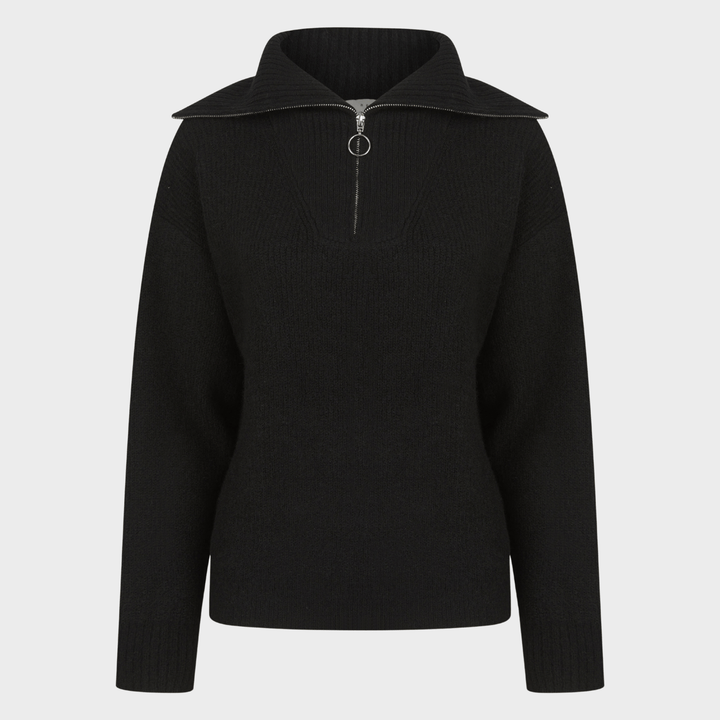 Ladies 1/4 Zip Knitted Jumper from You Know Who's