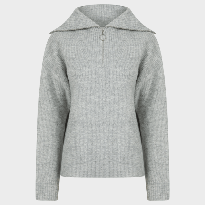 Ladies 1/4 Zip Knitted Jumper from You Know Who's