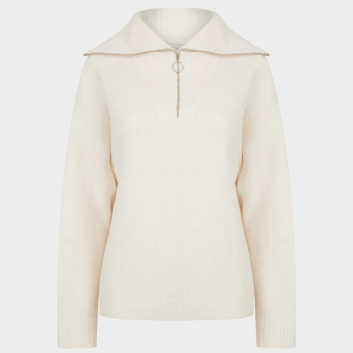 Ladies 1/4 Zip Knitted Jumper from You Know Who's