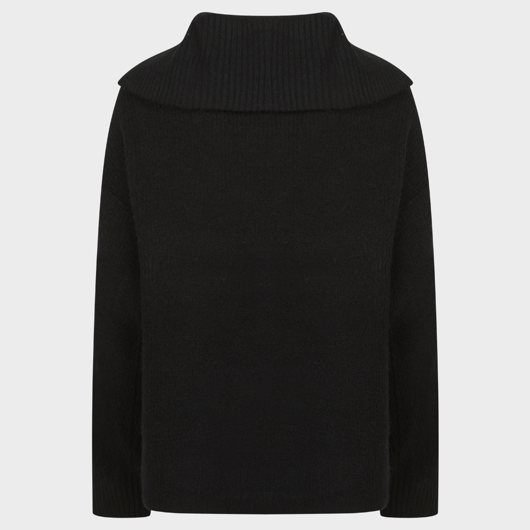 Ladies 1/4 Zip Knitted Jumper from You Know Who's
