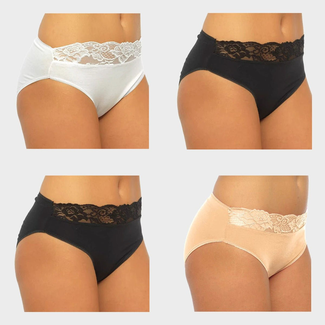 Ladies 4 - pack High Leg Briefs from You Know Who's