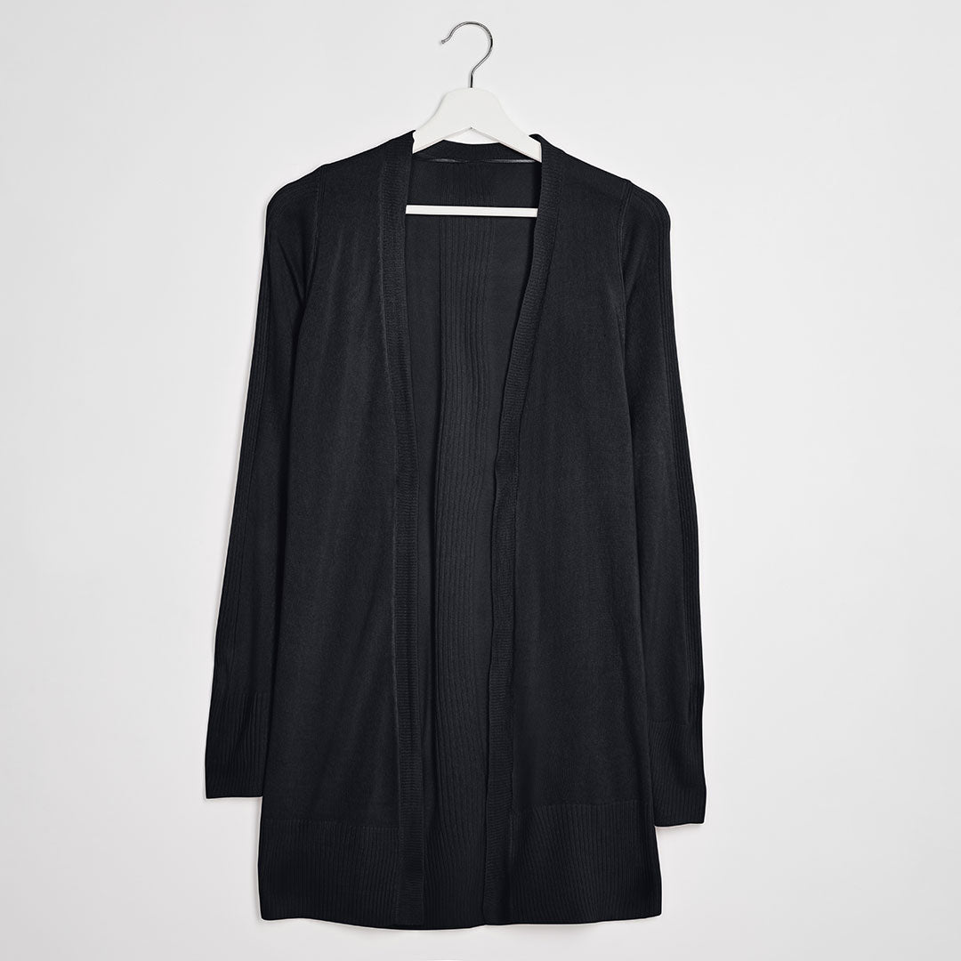 Ladies Black Edge To Edge Cardigan from You Know Who's