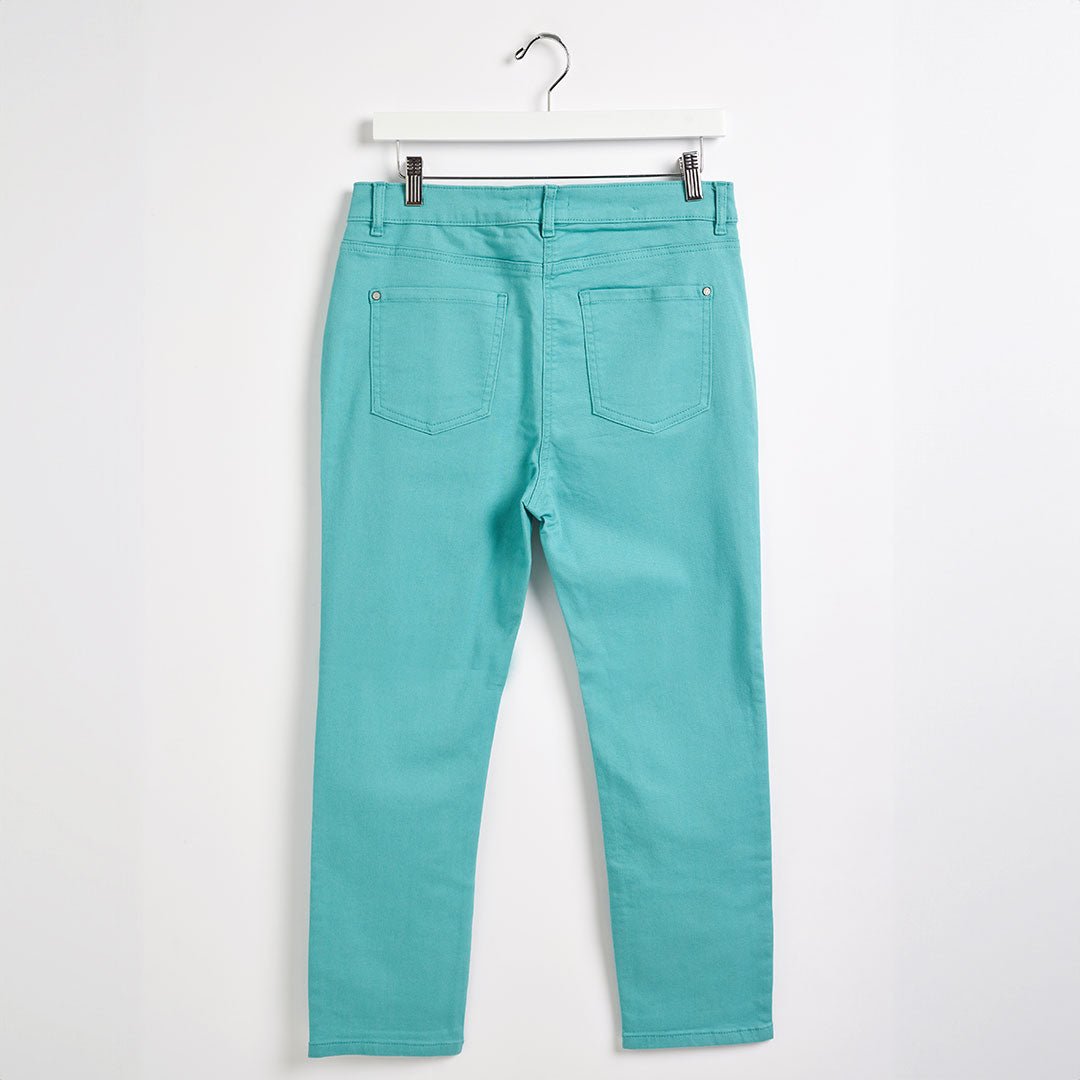 Ladies Blue Colour Crop Jean from You Know Who's
