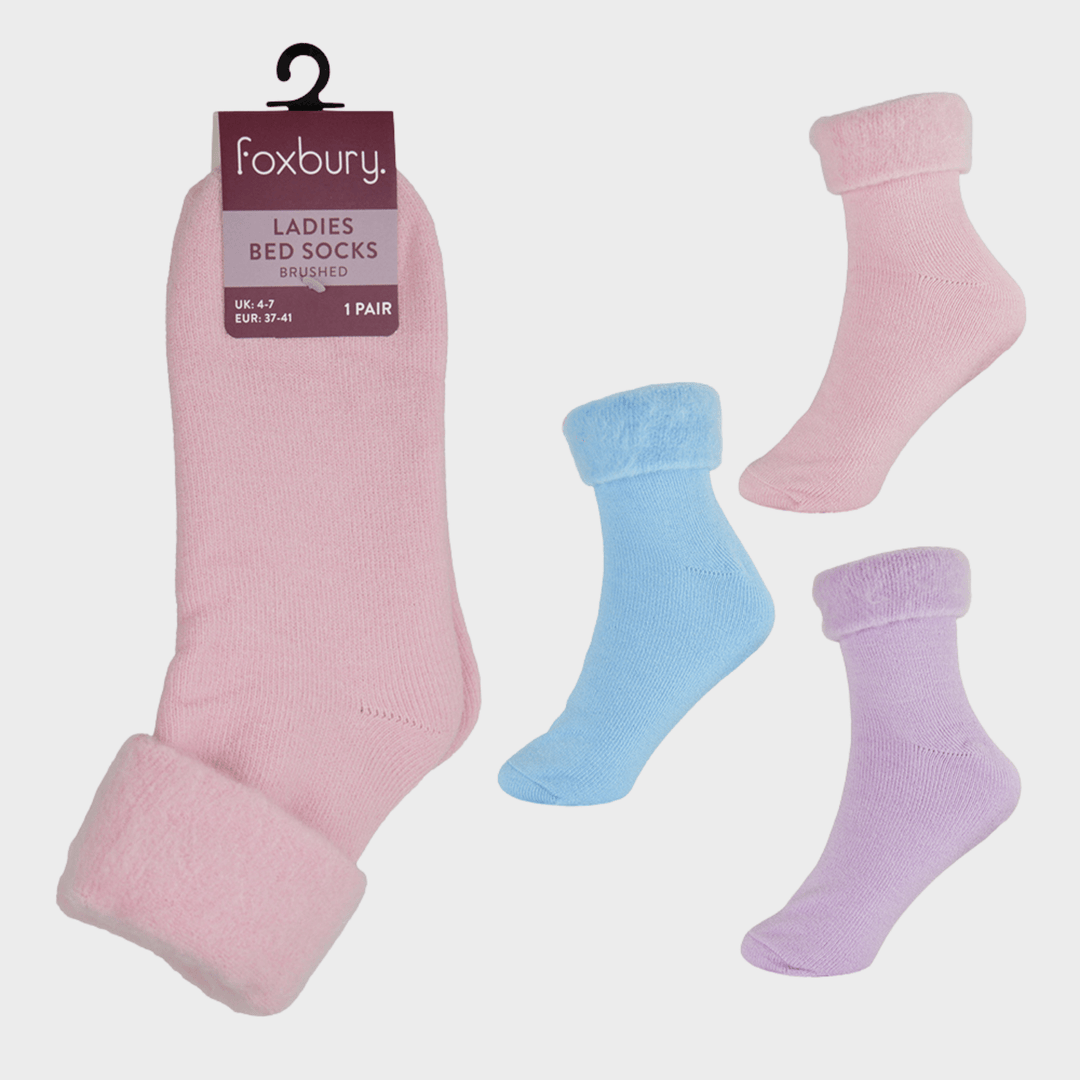 Ladies Brushed Bed Socks from You Know Who's