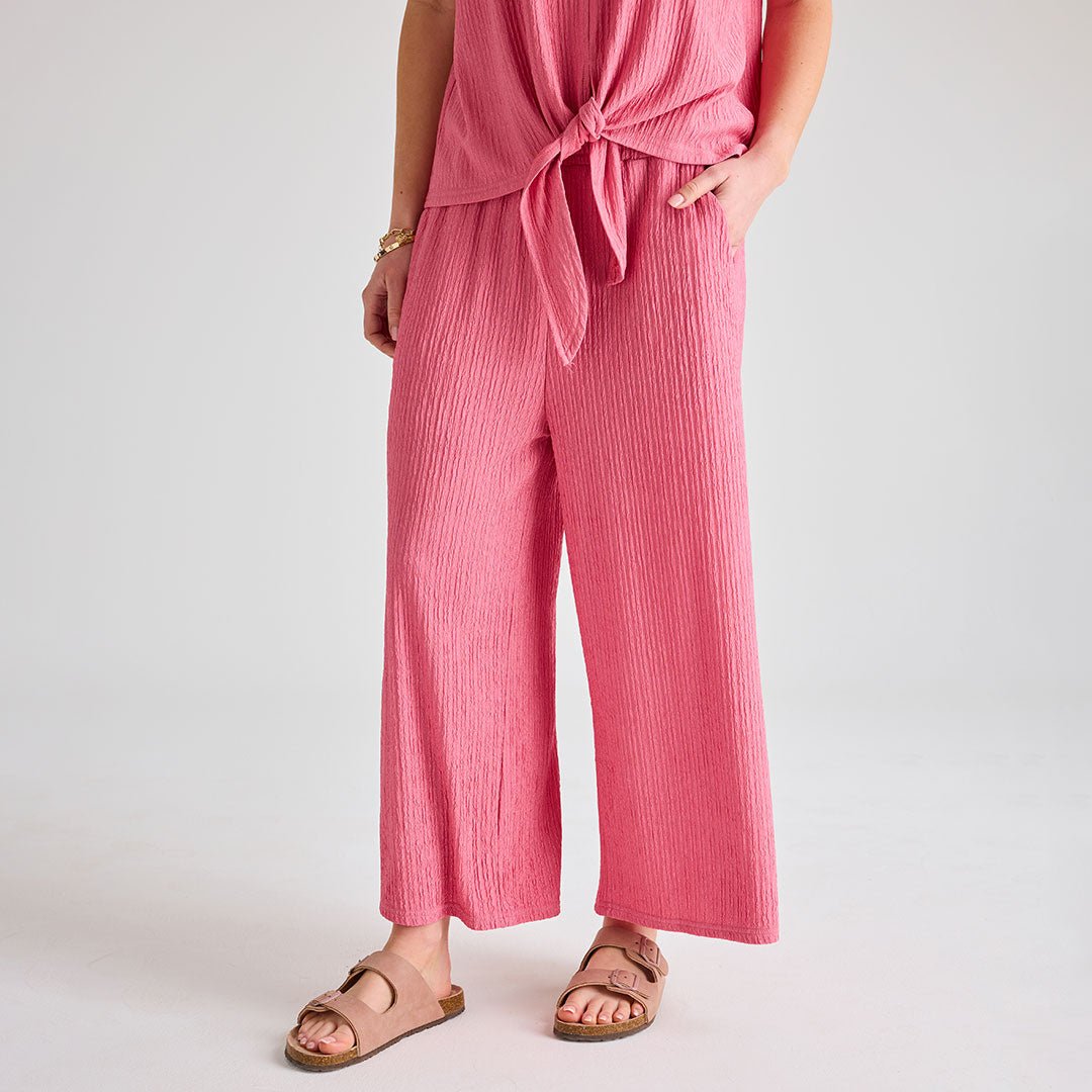 Ladies Coral Plisse 3/4 Trouser from You Know Who's