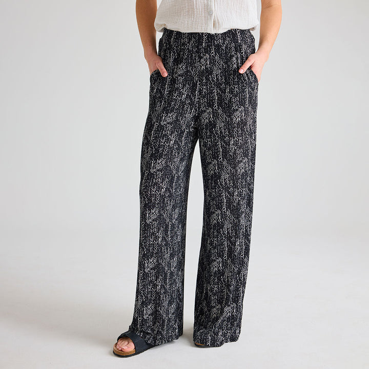 Ladies Dashes Printed Plisse Trousers from You Know Who's