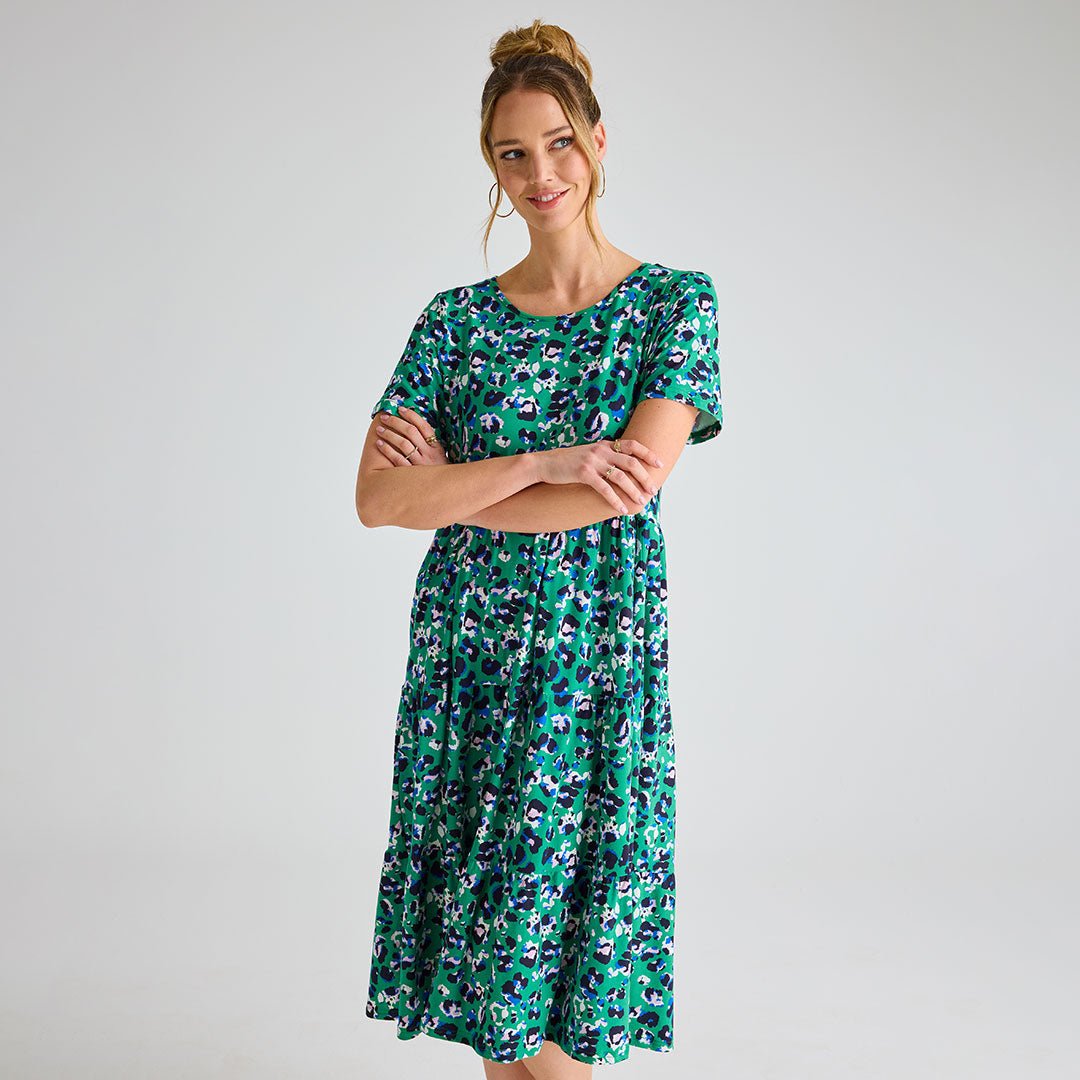 Ladies Green Leopard Print Dress from You Know Who's
