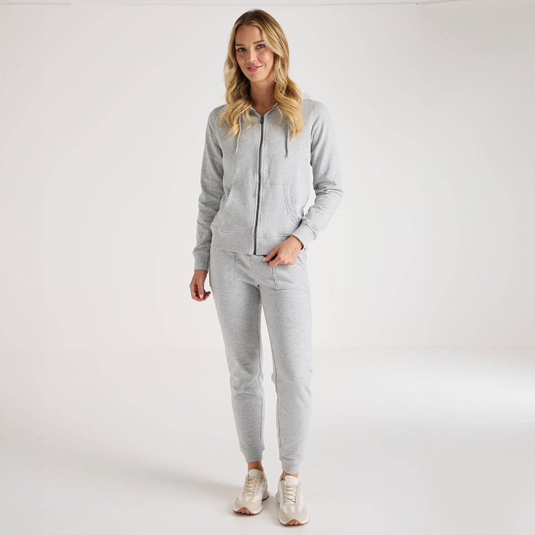 Grey zip hoodie ladies best sale