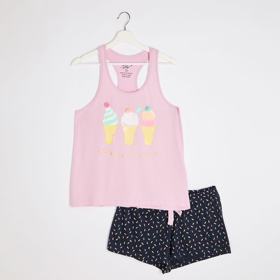 Ladies Icecream Shorty Pj Set from You Know Who's