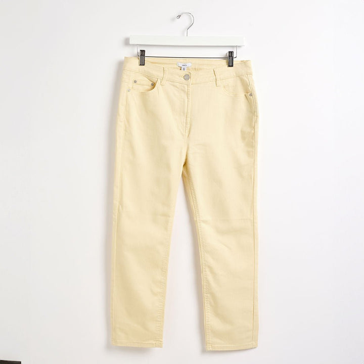 Ladies Lemon Colour Crop Jean from You Know Who's