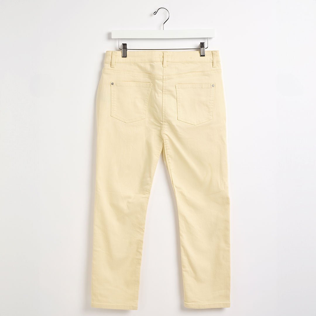 Ladies Lemon Colour Crop Jean from You Know Who's
