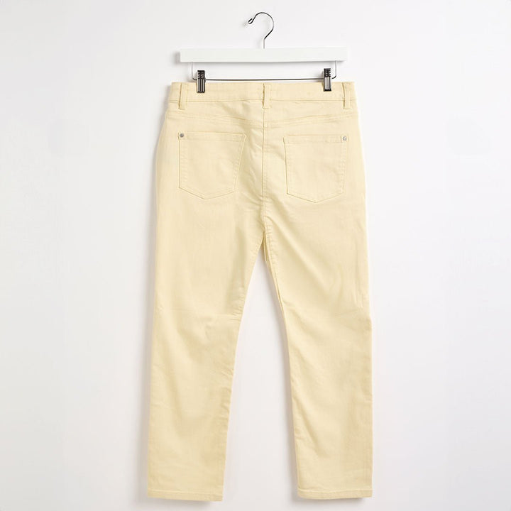 Ladies Lemon Colour Crop Jean from You Know Who's