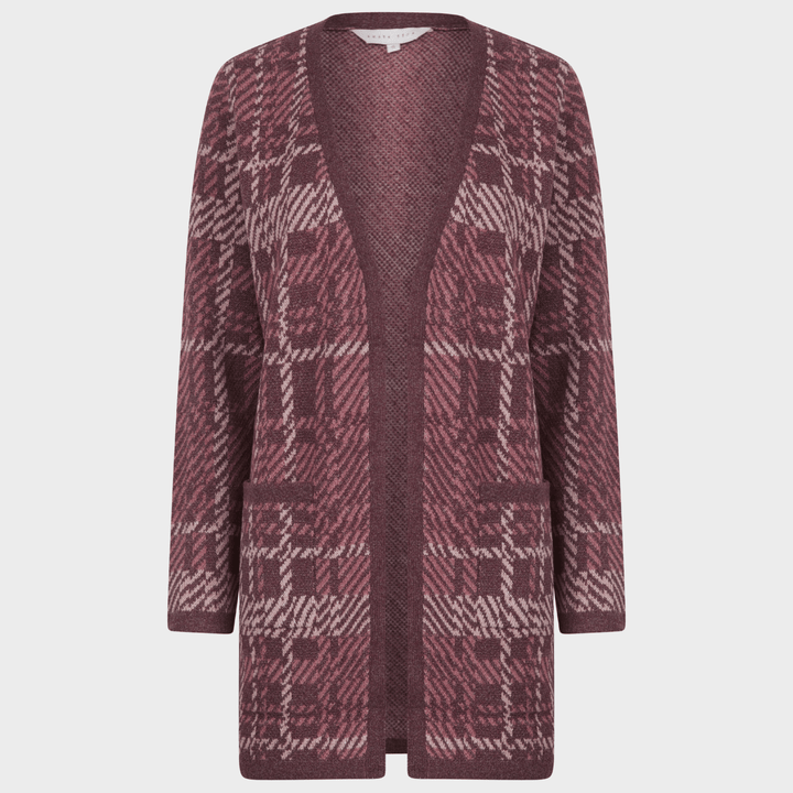 Ladies Longline Checked Cardigan from You Know Who's