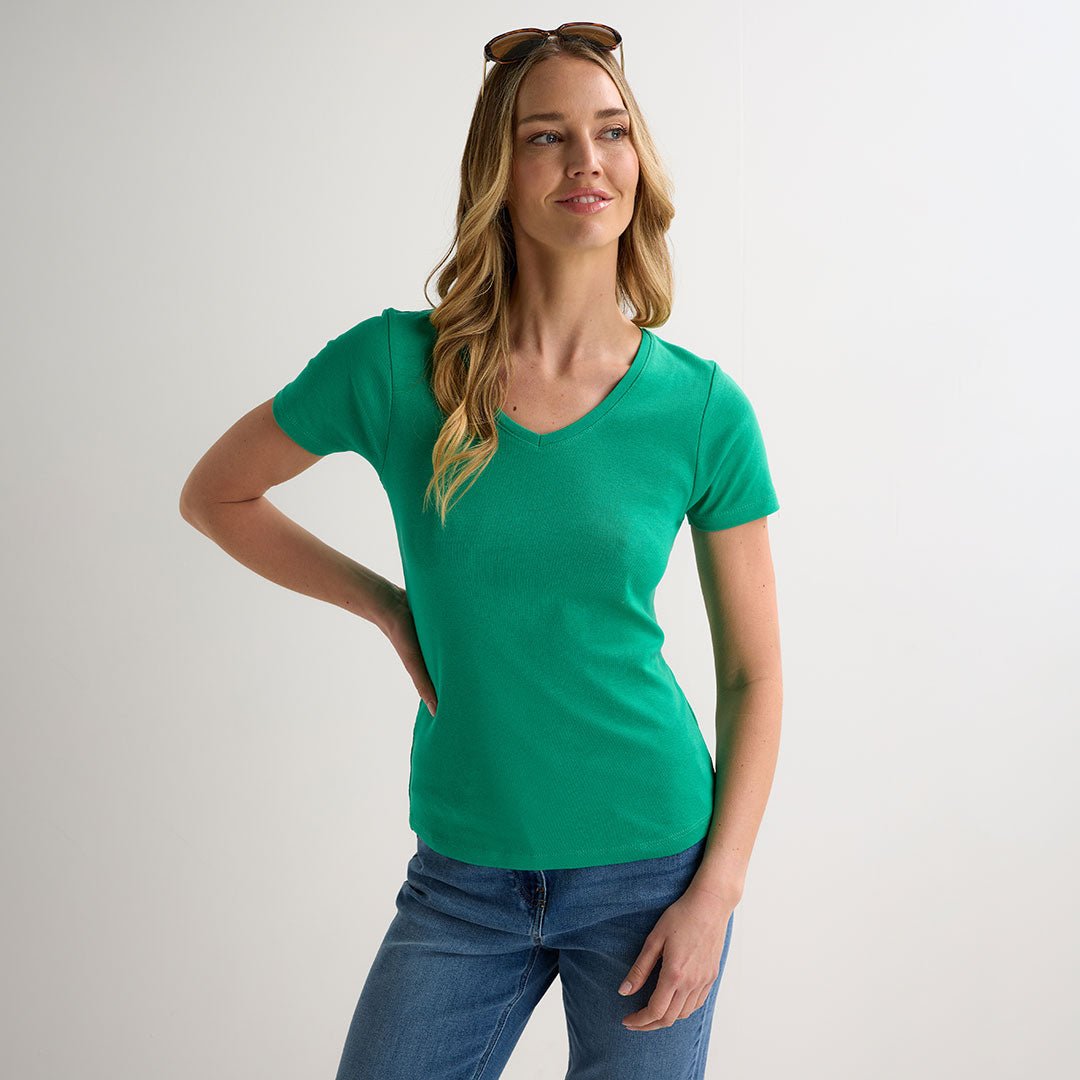 Ladies Mint V Neck T-Shirt from You Know Who's
