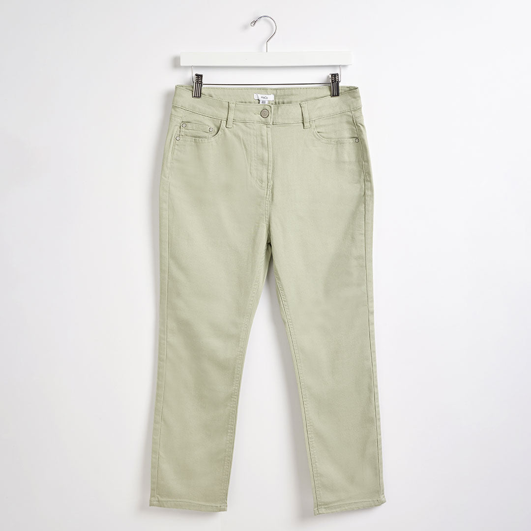 Ladies Sage Colour Crop Jean from You Know Who's