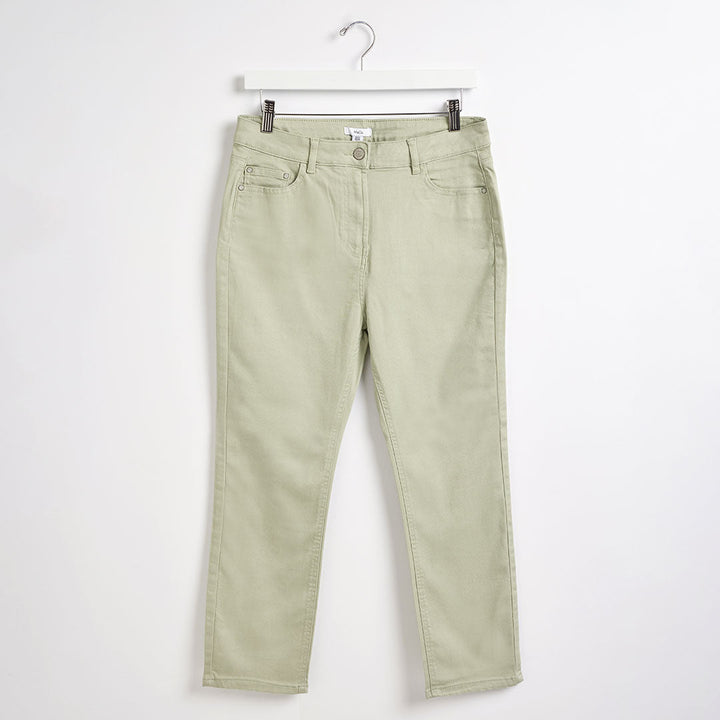 Ladies Sage Colour Crop Jean from You Know Who's