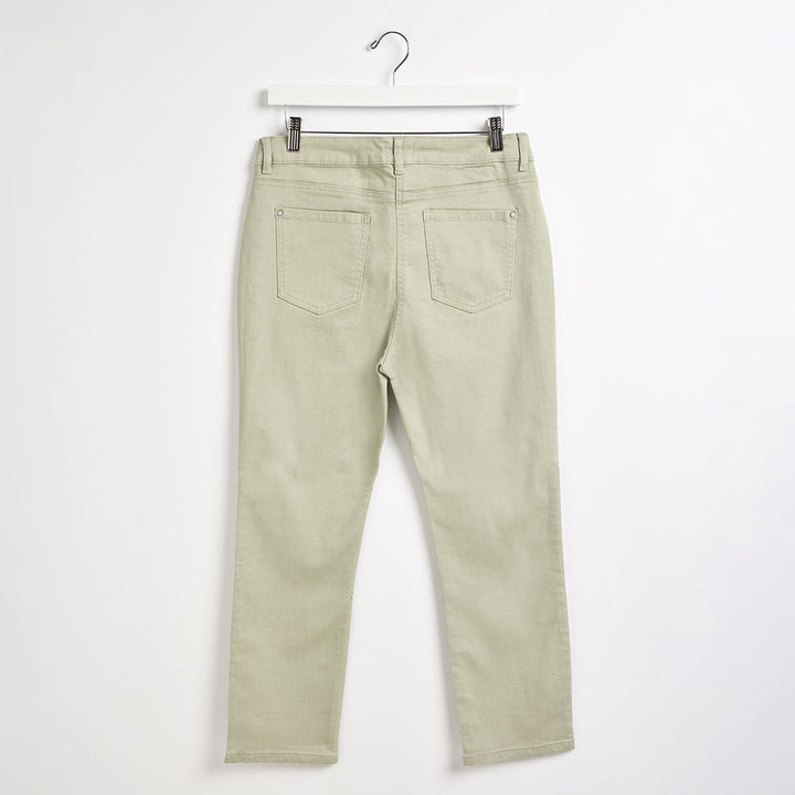 Ladies Sage Colour Crop Jean from You Know Who's