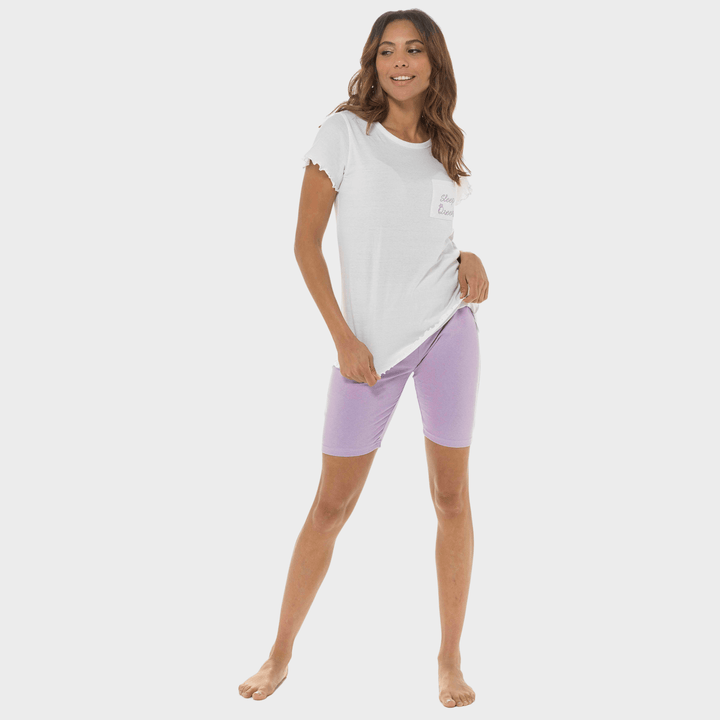 Ladies Sleep Queen Cycling Short Pjs from You Know Who's