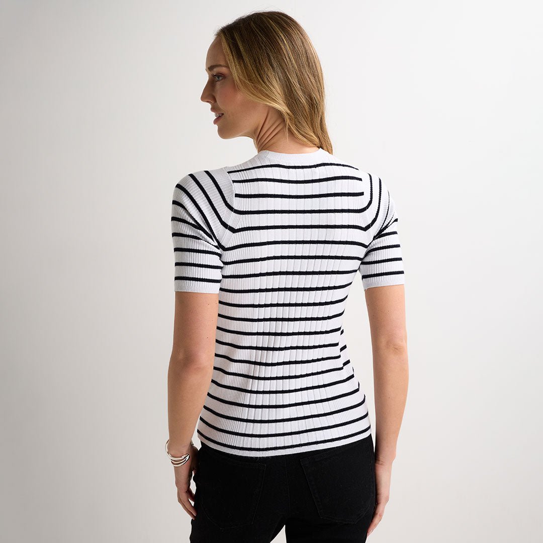 Ladies Striped Ribbed Jumper from You Know Who's