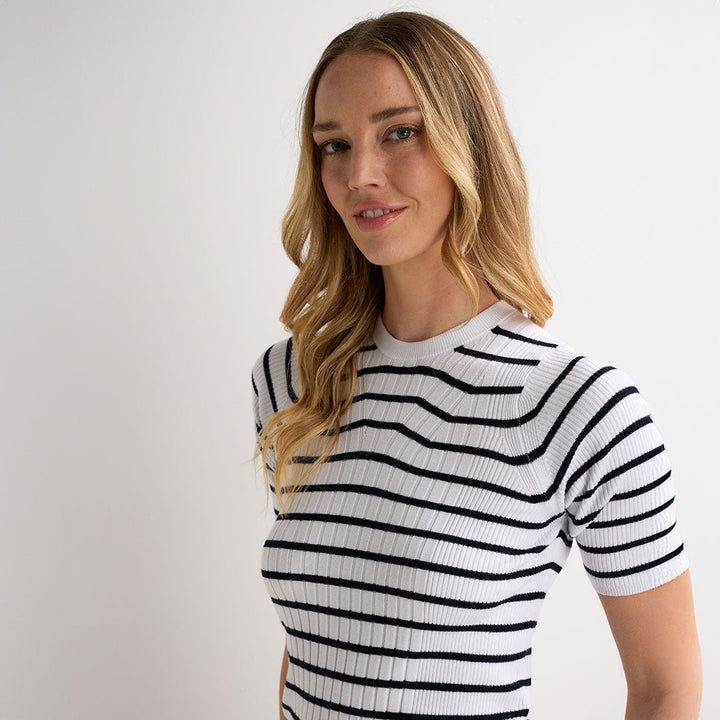 Ladies Striped Ribbed Jumper from You Know Who's